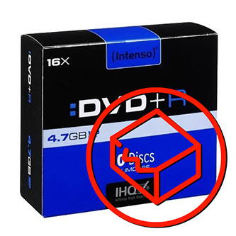 Intenso DVD+R, 4111652, 10-pack, 4.7GB, 16x, 12cm, slim case, poškozený obal
