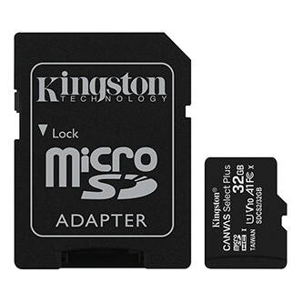 Kingston paměťová karta Canvas Select Plus, 32GB, micro SDHC, SDCS2/32GB, UHS-I U1 (Class 10), s adaptérem, A1