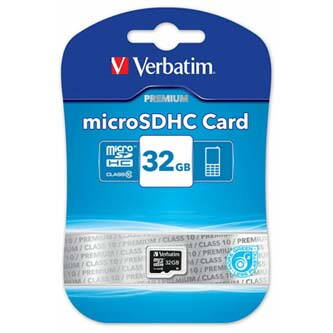 Verbatim Micro Secure Digital Card, 32GB, micro SDHC, 44013, UHS-I U1 (Class 10), bez adaptéru