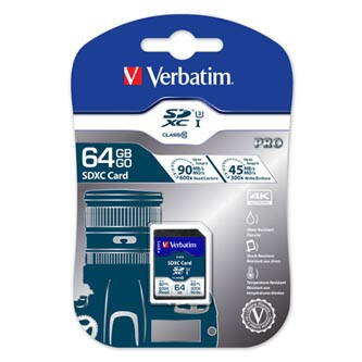 Verbatim paměťová karta SDXC Pro, 64GB, SDXC, 47022, UHS-I U3