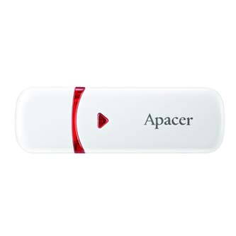 Apacer USB flash disk, USB 2.0, 16GB, AH333, bílý, AP16GAH333W-1, USB A, s krytkou