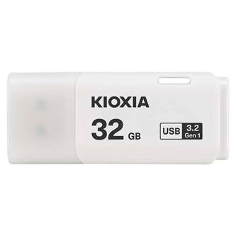 Kioxia USB flash disk, USB 3.0, 32GB, Hayabusa U301, Hayabusa U301, bílý, LU301W032GG4