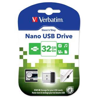 Verbatim USB flash disk, 2.0, 32GB, Nano Store ,N, Stay, černý, 98130