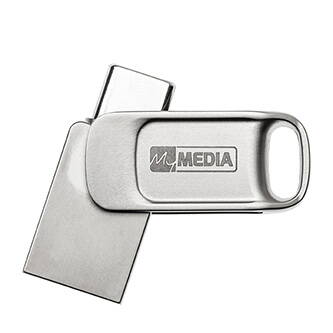MyMedia MyDual USB 2.0, USB 2.0, 32GB, stříbrný, 69266, USB A / USB C, s krytkou