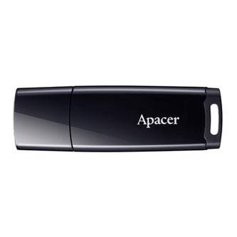 Apacer USB flash disk, USB 2.0, 64GB, AH336, černý, AP64GAH336B-1, USB A, s krytkou