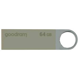 Goodram USB flash disk, USB 2.0, 64GB, UUN2, UUN2, silver, UUN2-0640S0R11