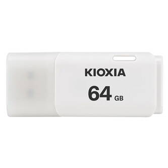 Kioxia USB flash disk, USB 2.0, 64GB, Hayabusa U202, Hayabusa U202, bílý, LU202W064GG4