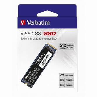 Interní disk SSD Verbatim M.2 SATA III, 512GB, Vi560, 49363, 560 MB/s-R, 520 MB/s-W