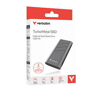 SSD Externí Verbatim TurboMetal SSD, 32022, 2000GB, Nero Backup, Stříbrná, obsahuje USB C, M.2, 2000 MB/s-R, USB C, 2000 MB/s-W