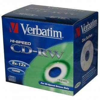 Verbatim CD-RW, 43148, DataLife PLUS, 10-pack, 700MB, Serl, 8-12x, 80min., 12cm, Scratch Resistant, bez možnosti potisku, jewel bo