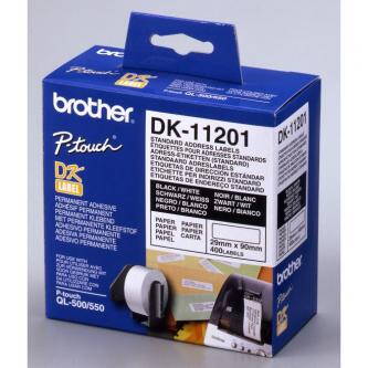 Brother papírové štítky 29mm x 90mm, bílá, 400 ks, DK11201, pro tiskárny řady QL