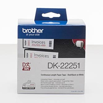 Brother papírová role 62mm x 15.24m, bílá, 1 ks, DK22251, pro tiskárny štítků