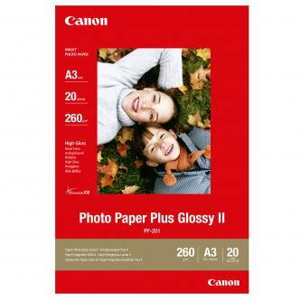 Canon Photo Paper Plus Glossy, foto papír, lesklý, bílý, A3, 275 g/m2, 20 ks, PP-201 A3, inkoustový