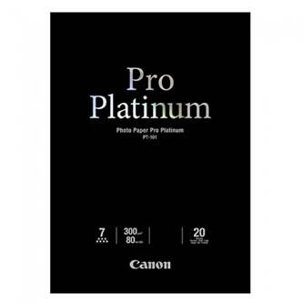 Canon PT-101 Photo Paper PRO Platinum, foto papír, mikroporézní povrch typ hladký, lesklý, bílý, A2, 16.54x23.39", 300 g/m2, 20 ks