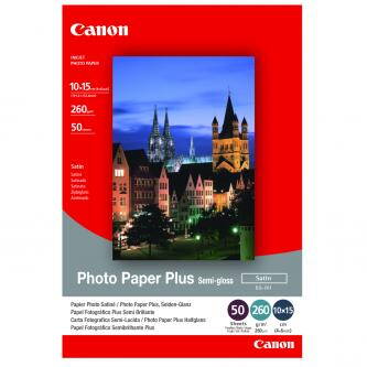 Canon Photo Paper Plus Semi-Glossy, foto papír, pololesklý, saténový typ bílý, 10x15cm, 4x6", 270 g/m2, 50 ks, SG-201S, inkoustový