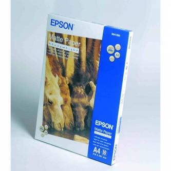 Epson Matte Paper Heavyweight, foto papír, matný, silný typ bílý, Stylus Photo 1270, 1290, A4, 167 g/m2, 50 ks, C13S041256, inkous