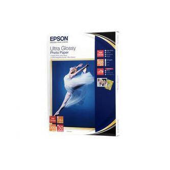 Epson Ultra Glossy Photo Paper, foto papír, lesklý, bílý, R200, R300, R800, RX425, RX500, 13x18cm, 5x7", 300 g/m2, 50 ks, C13S0419