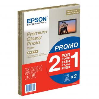 Epson Premium Glossy Photo Paper, foto papír, promo 1+1 typ lesklý, bílý, A4, 255 g/m2, 30 ks, C13S042169, inkoustový