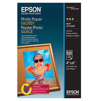 Epson Photo Paper, foto papír, lesklý, bílý, 10x15cm, 4x6", 200 g/m2, 500 ks, C13S042549, inkoustový