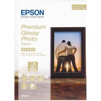 Epson Premium Glossy Photo Paper, foto papír, lesklý, bílý, Stylus Color, Photo, Pro, 13x18cm, 5x7", 255 g/m2, 30 ks, C13S042154,