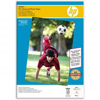 HP Advanced Glossy Photo Paper, foto papír, lesklý, zdokonalený typ bílý, A3, 250 g/m2, 20 ks, Q8697A, inkoustový