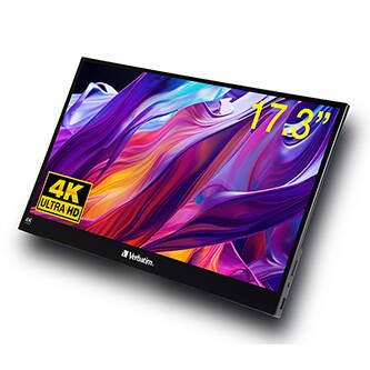 Verbatim přenosný dotykový monitor, PMT-17-4K, 17.3", Ultra HD 4K (3840x2160), 60Hz, černý