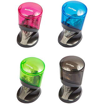 Zásobník na kancelářské sponky color, Berlingo, Perfect, s magnetickým držákem