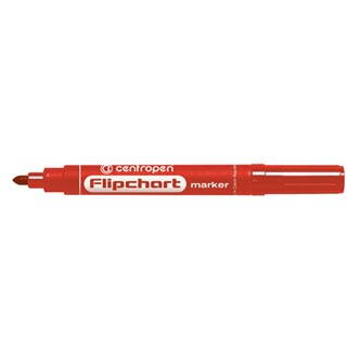 Centropen, flipchart marker 8550, červený, 10ks, 2.5mm, nepropíjí se papírem, cena za 1ks