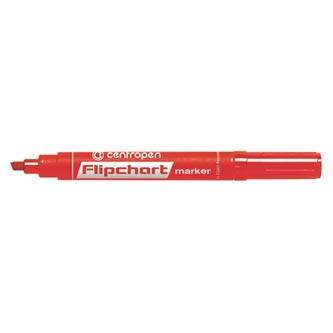 Centropen, flipchart marker 8560, červený, 10ks, 1-4,6mm, nepropíjí se papírem, cena za 1ks