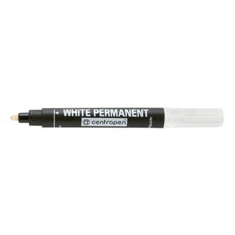 Centropen, popisovač 8586, bílý, 10ks, 2.5mm, vodní báze, cena za 1ks