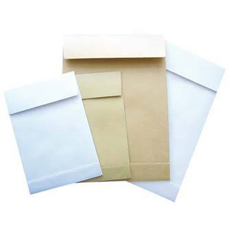 Obchodní taška samolepicí, C4, 229 x 324mm, bílá, Krpa, 25ks