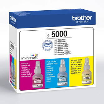 Brother originální ink BT-5000CLVAL, CMY, 3x5000str., Brother DCP T300, DCP T500W, DCP T700W
