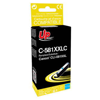 UPrint kompatibilní ink s CLI-581C XXL, cyan, 11,7ml, C-581XXLC, very high capacity, pro Canon PIXMA TR7550, TR8550, TS6150, TS815