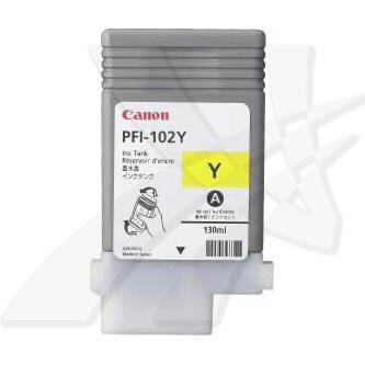 Canon originální ink PFI102Y, yellow, 130ml, 0898B001, Canon iPF-500, 600, 700, 765