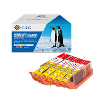 G&G kompatibilní ink s PGI-550BK/CLI-551BK/C/M/Y, CMYK, 20,4ml + 10,2ml, ml NP-C-0550BK/551BK/C/M/Y, pro Canon PIXMA MG5450, Ip725