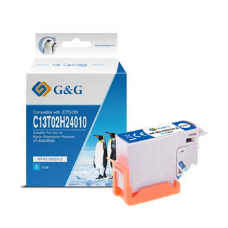 G&G kompatibilní ink s C13T02H24010, cyan, NP-E-0202XLC, pro Epson XP-6000, XP-6005