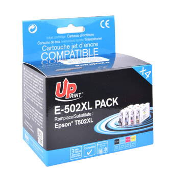 UPrint kompatibilní ink s C13T02W64010, 502XL, T02W640, CMYK, 1x550 + 3x470str., 1x13.2+3x10.2ml, E-502XL-PACK, pro Epson XP-5100,