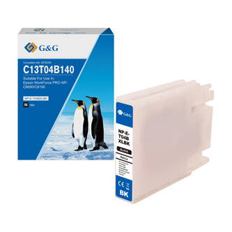 G&G kompatibilní ink s C13T04B140, black, 5800str., NP-E-T04BXLBK-A, pro Epson WF-C8190, WF-C8690