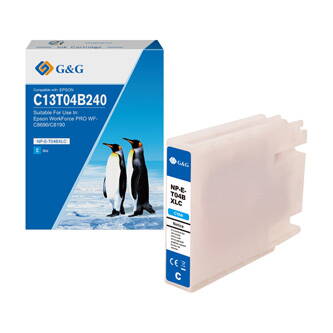 G&G kompatibilní ink s C13T04B240, cyan, NP-E-T04BXLC-A, pro Epson WF-C81xx, WF-C86xx
