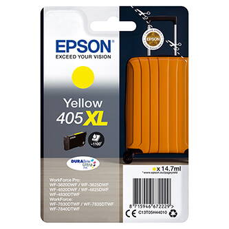 Epson originální ink C13T05H44010, 405XL, yellow, 1x14.7ml, Epson WF-7835DTWF, WF-7830DTWF, WF-7840DTWF, WF-4830DTWF