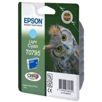 Epson originální ink C13T079540, light cyan, 11,1ml, Epson Stylus Photo 1400