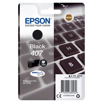 Epson originální ink C13T07U140, black, 2600str., 41.2ml, Epson WF-4745