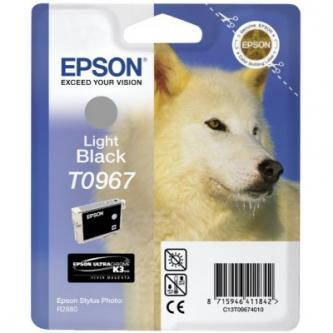 Epson originální ink C13T09674010, light black, 13ml, Epson Stylus Photo R2880