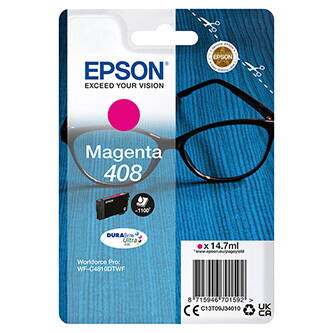 Epson originální ink C13T09J34010, T09J340, 408, magenta, 14.7ml