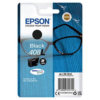 Epson originální ink C13T09K14010, T09K140, 408L, black, 36.9ml, Epson WF-C4810DTWF