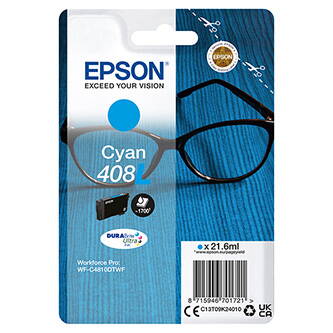 Epson originální ink C13T09K24010, T09K240, 408L, cyan, 21.6ml, Epson WF-C4810DTWF