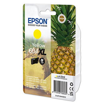 Epson originální ink C13T10H44010, T10H440, 604XL, yellow, 350str., 4.0ml, Epson XP-2200, XP-3200, XP-4200, WF-2930DWF, WF-2950DWF