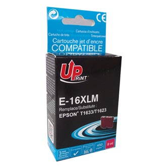 UPrint kompatibilní ink s C13T16334010, T163340, 16XL, magenta, 450str., 9ml, E-16XLM, pro Epson WorkForce WF-2540WF, WF-2530WF, W