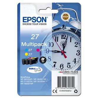 Epson originální ink 13T27054012, 27, color, 3x3,6ml, Epson WF-3620, 3640, 7110, 7610, 7620