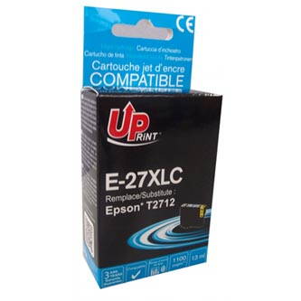 UPrint kompatibilní ink s C13T27124010, 27XL, cyan, 1100str., 13ml, pro Epson WF-3620, 3640, 7110, 7610, 7620